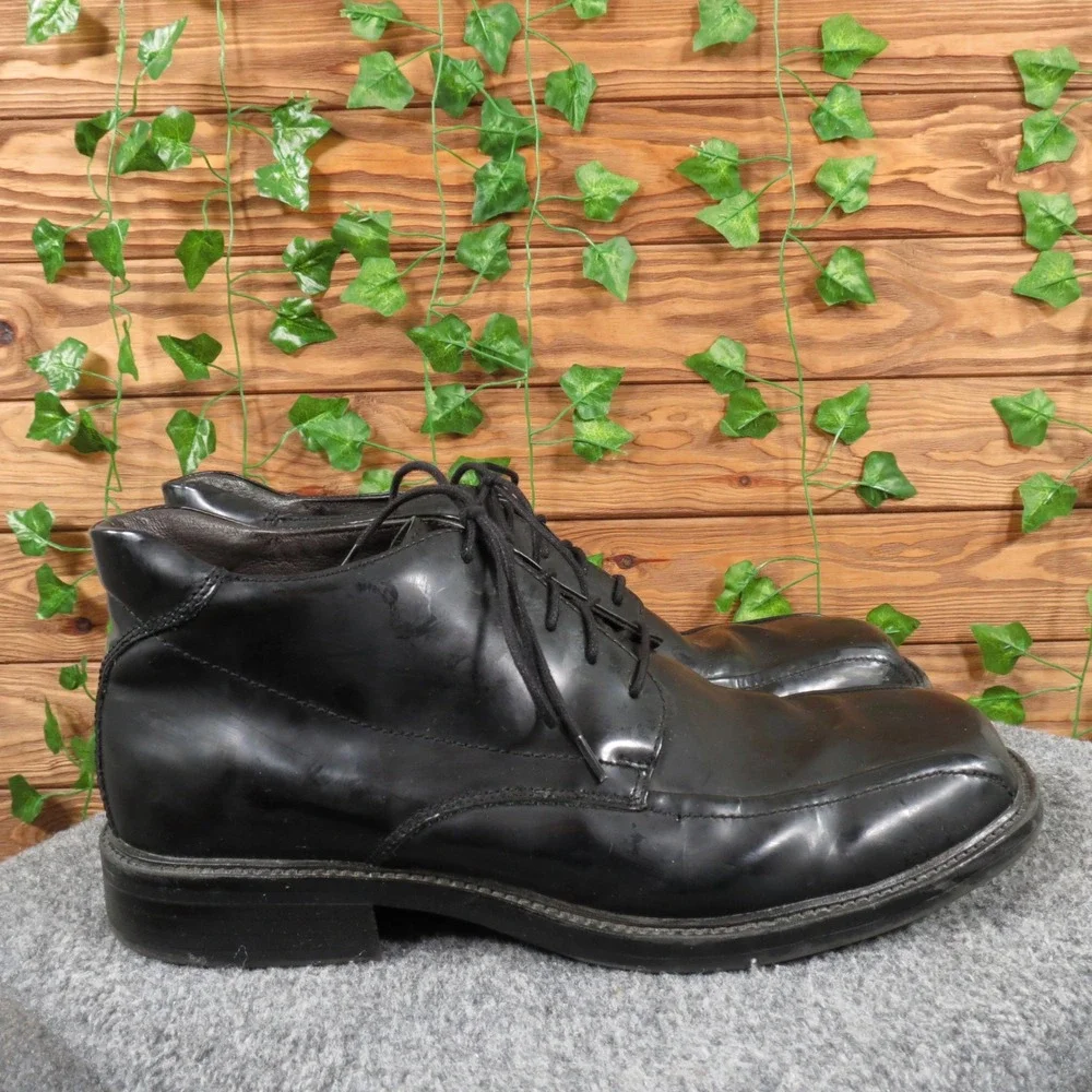 Alfani Domingo Mens Size 12‎ Black Leather Lace Up Chukka Dress Ankle Shoes